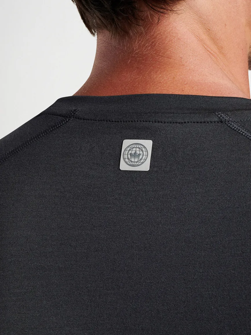 Peter Millar Aurora Performance Long-Sleeve T-Shirt in Black