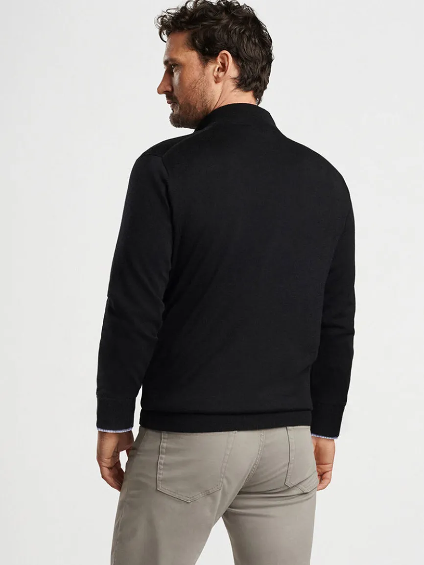Peter Millar Autumn Crest Quarter-Zip in Black