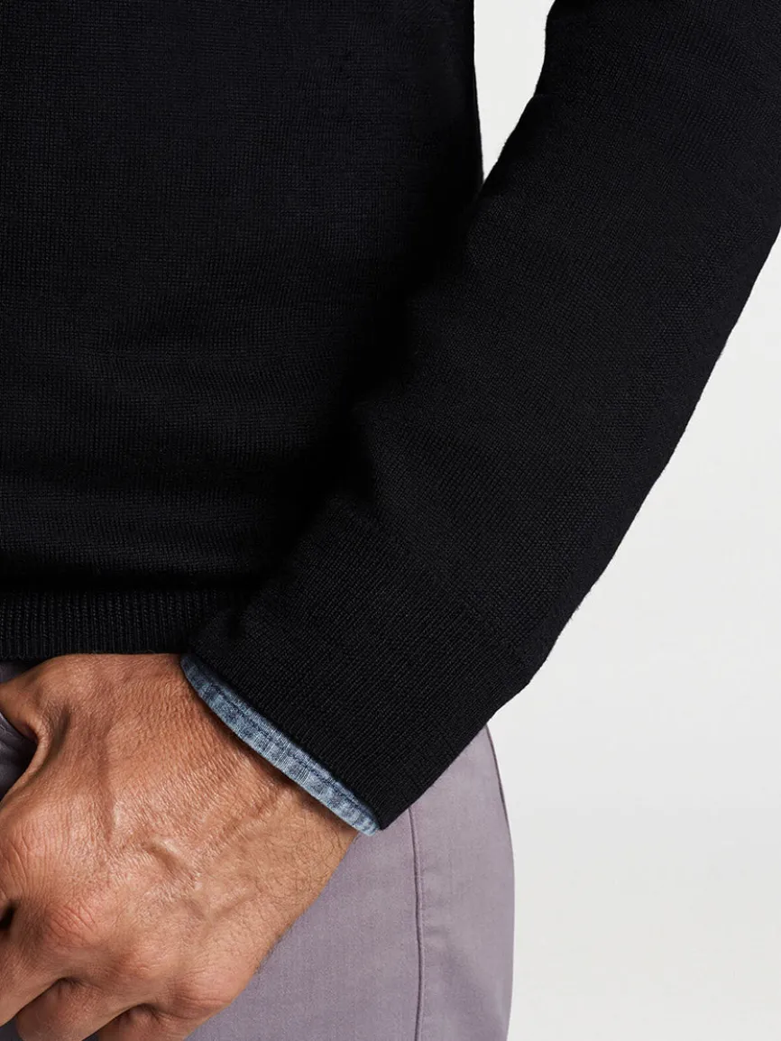 Peter Millar Autumn Crest Quarter-Zip in Black