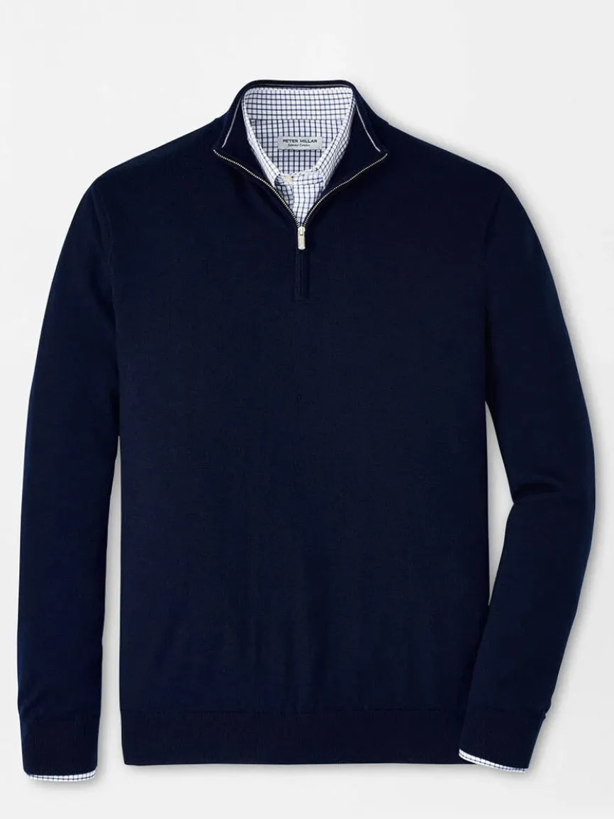 Peter Millar Autumn Crest Quarter-Zip in Navy