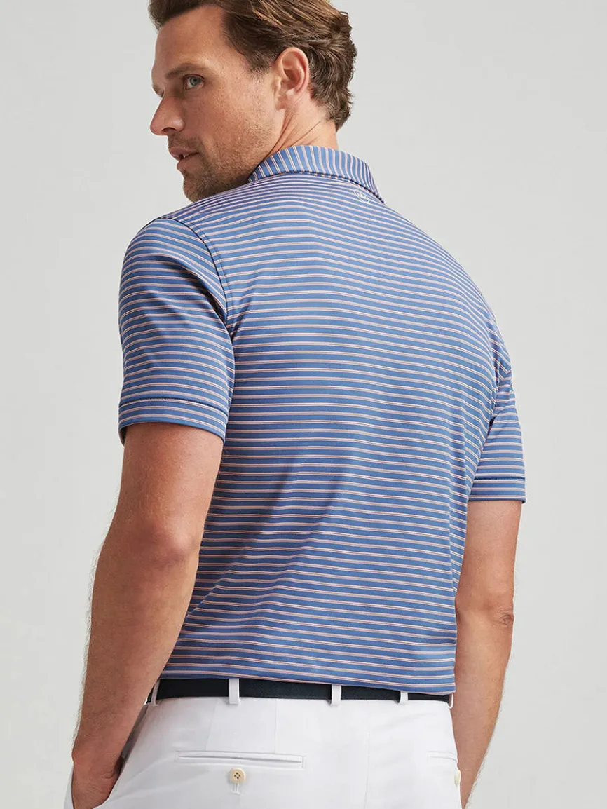 Peter Millar Bridge Performance Jersey Polo in Ocean Blue