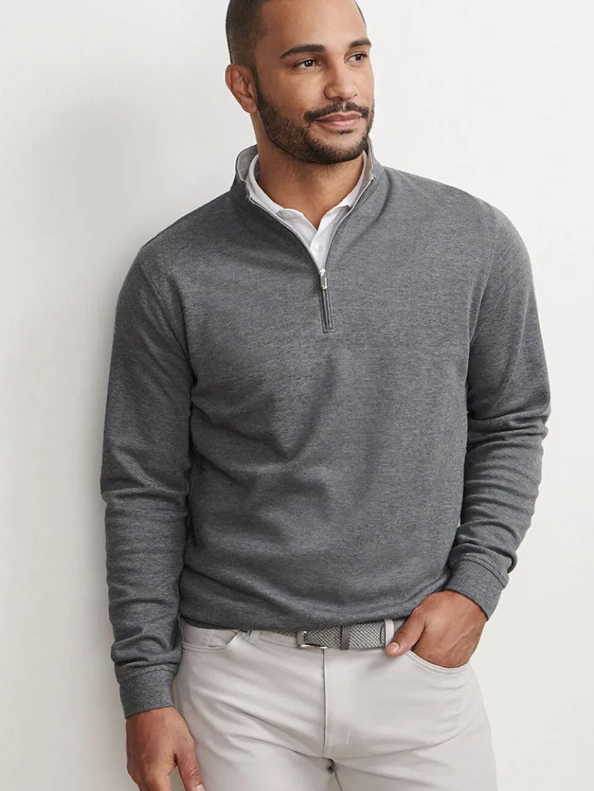 Peter Millar Crown Comfort Pullover in Charcoal