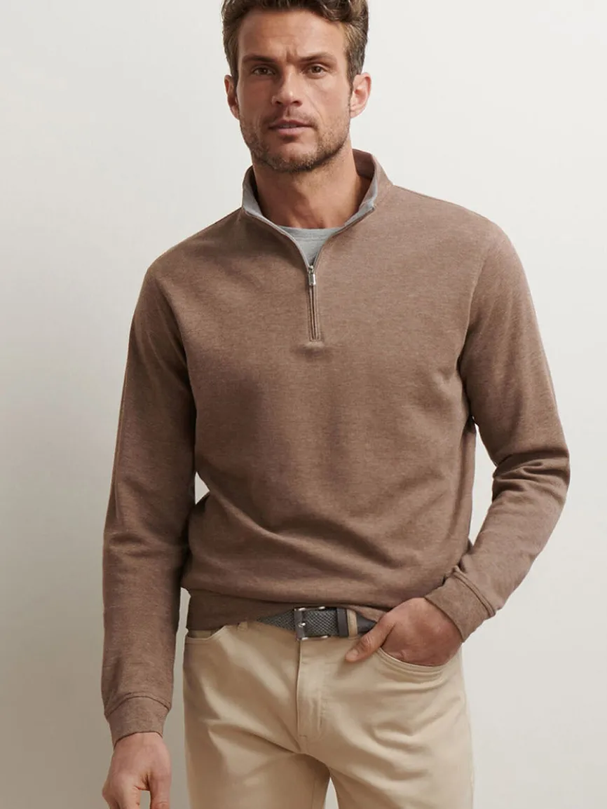 Peter Millar Crown Comfort Pullover in Poplar Brown