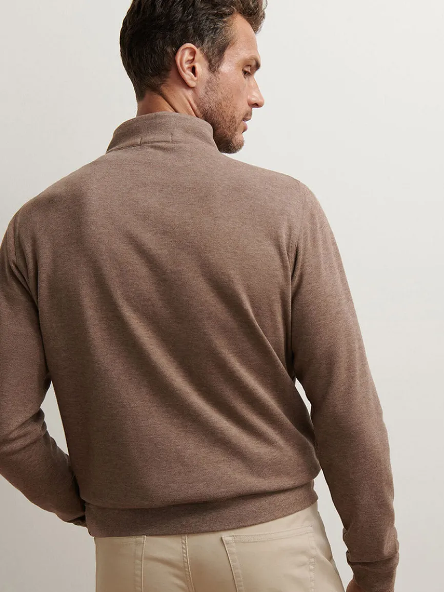Peter Millar Crown Comfort Pullover in Poplar Brown
