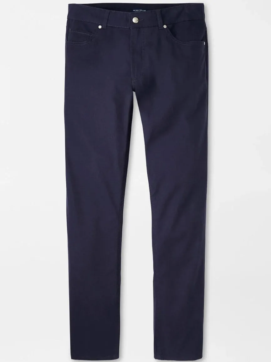 Peter Millar Delvin Twill Five-Pocket Pant in Navy
