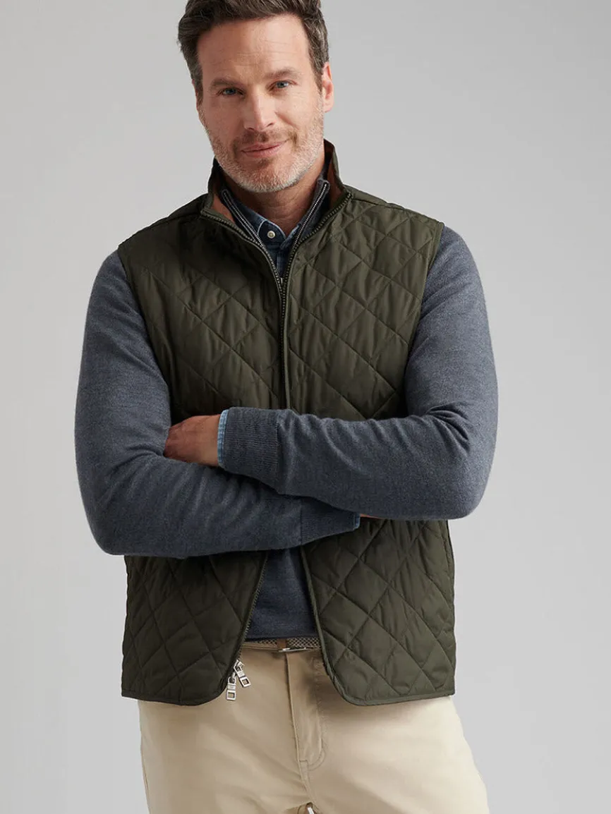 Peter Millar Essex Vest in Dark Olive