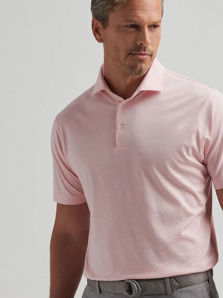 Peter Millar Excursionist Flex Polo in Pink Crepe