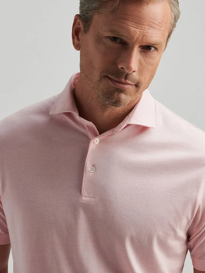 Peter Millar Excursionist Flex Polo in Pink Crepe