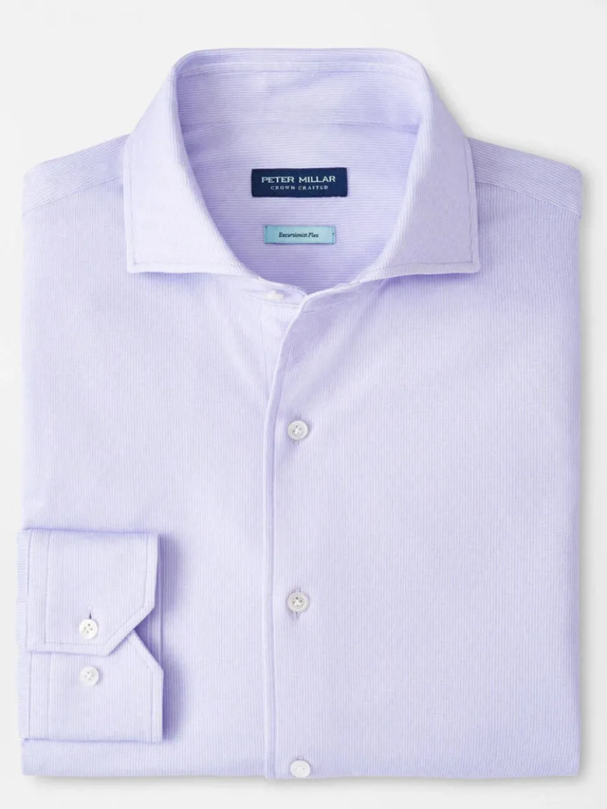 Peter Millar Excursionist Flex Micro Print Shirt in Wisteria