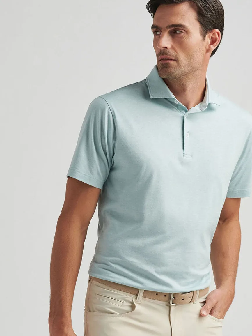 Peter Millar Excursionist Flex Polo in Blue Spruce