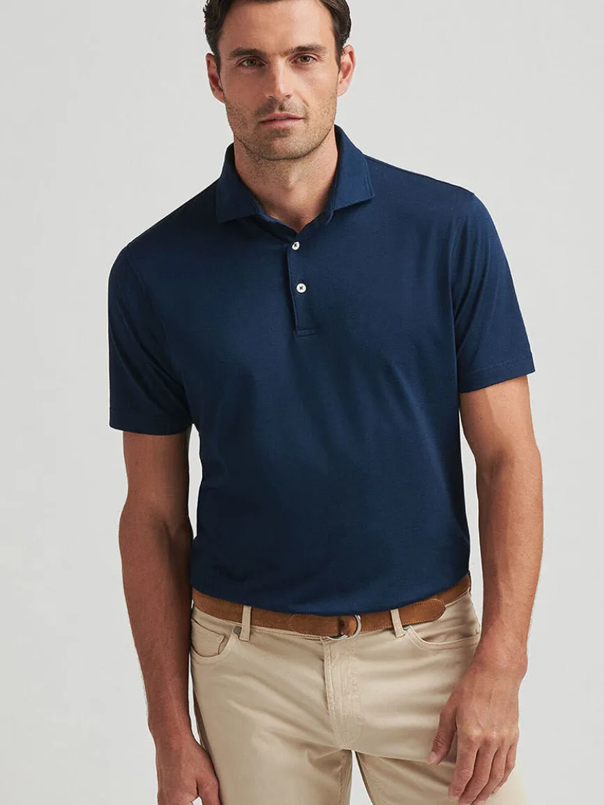 Peter Millar Excursionist Flex Polo in Atlantic Blue