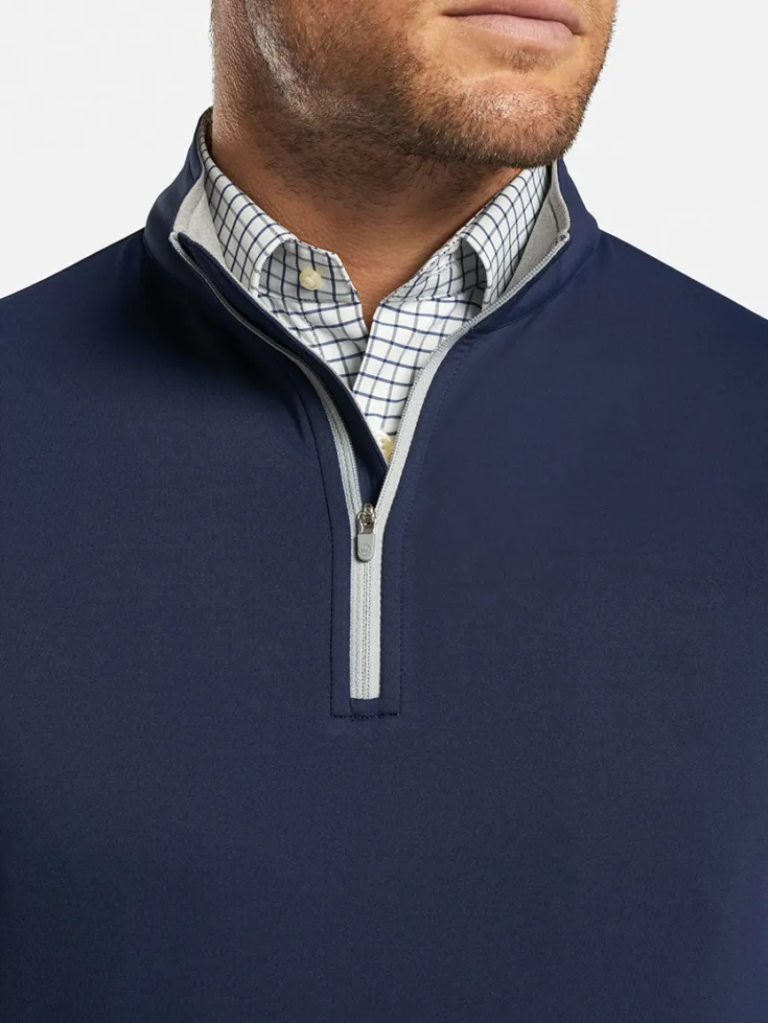 Peter Millar Galway Performance Quarter-Zip Vest in Navy