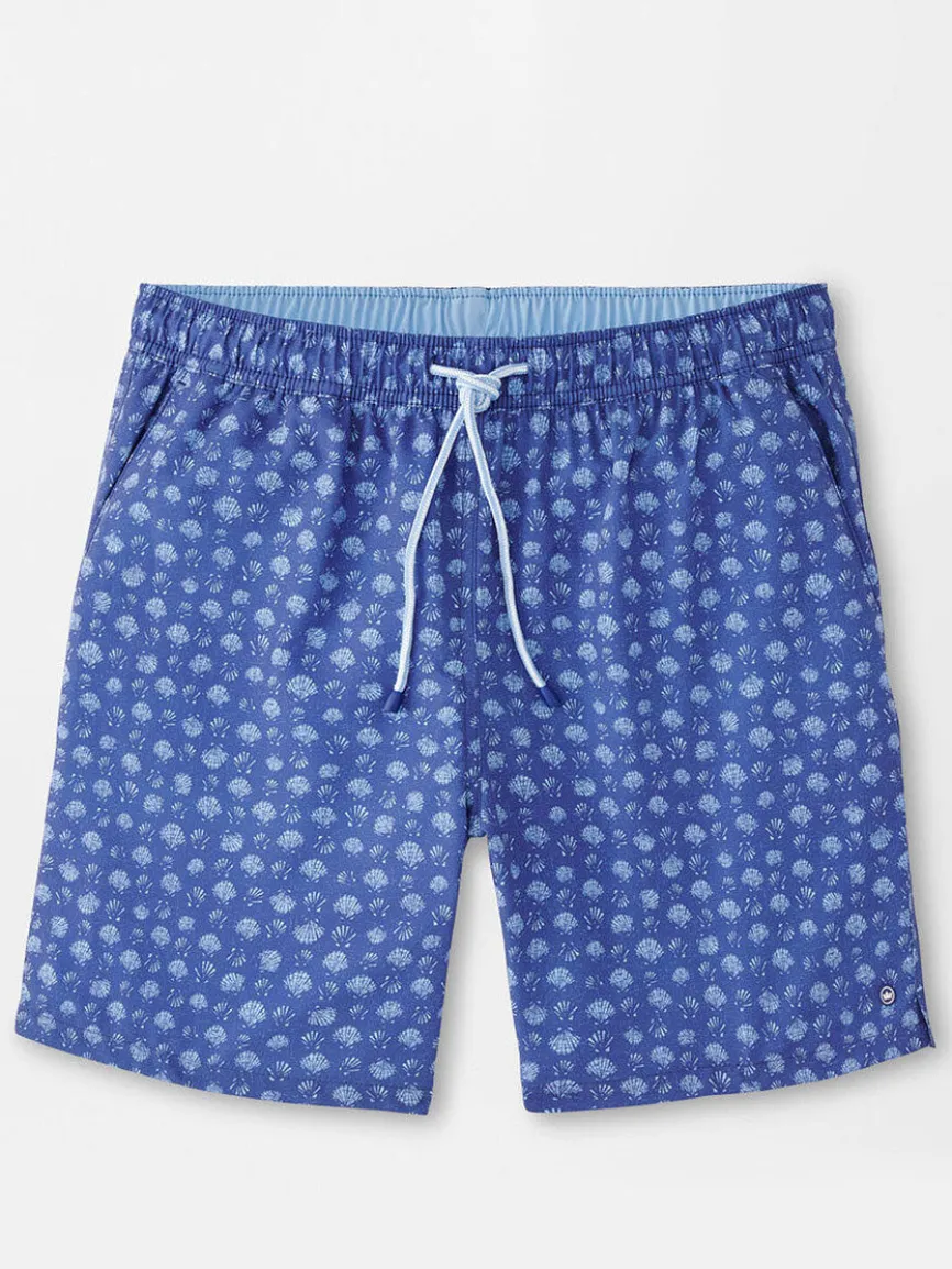 Peter Millar Hatteras Harvest Swim Trunk in Ocean Blue