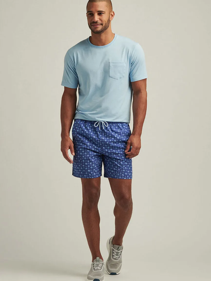 Peter Millar Hatteras Harvest Swim Trunk in Ocean Blue