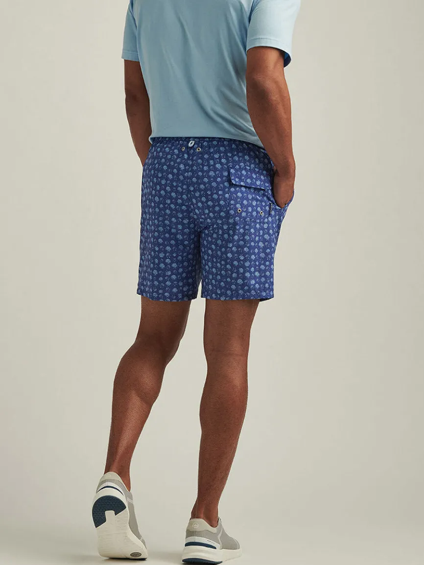 Peter Millar Hatteras Harvest Swim Trunk in Ocean Blue