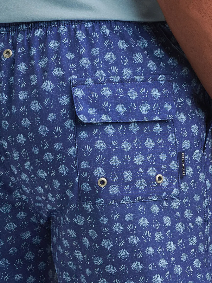 Peter Millar Hatteras Harvest Swim Trunk in Ocean Blue