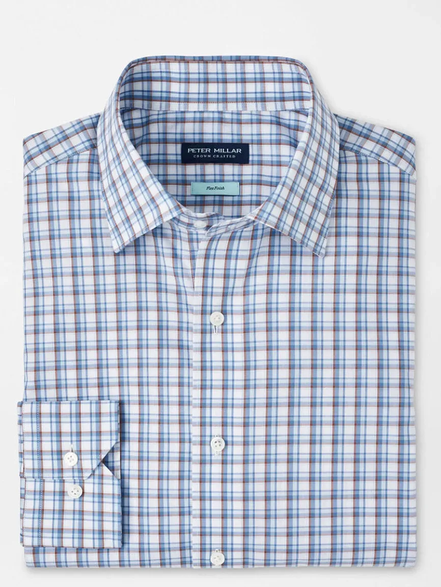 Peter Millar Howgill Cotton Sport Shirt in Brook Blue