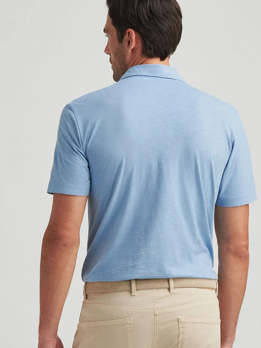 Peter Millar Journeyman Short Sleeve Polo in Angelite