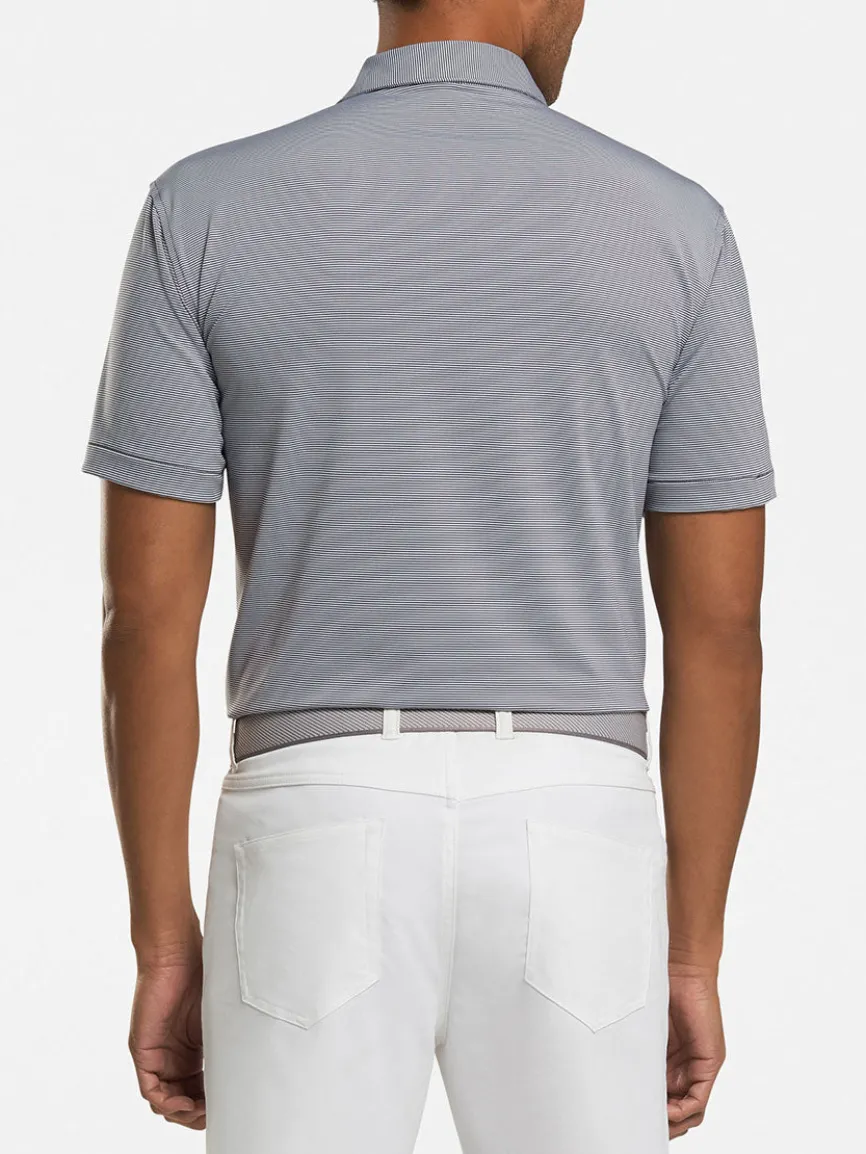 Peter Millar Jubilee Stripe Performance Polo in Iron