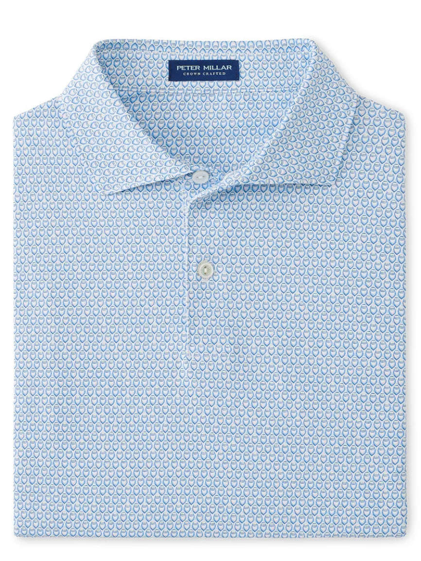 Peter Millar Palermo Performance Jersey Polo in White