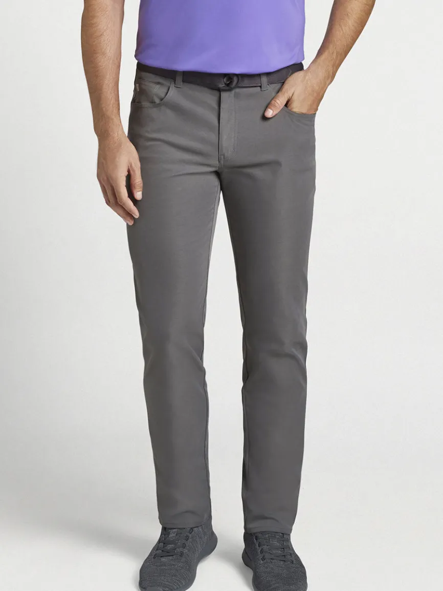 Peter Millar Performance Five-Pocket Pant in Iron
