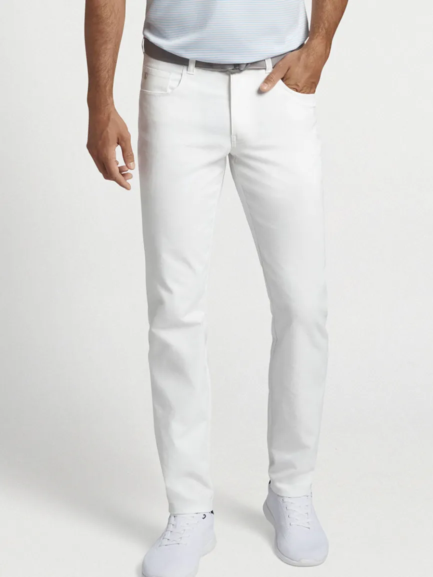 Peter Millar Performance Five-Pocket Pant in White