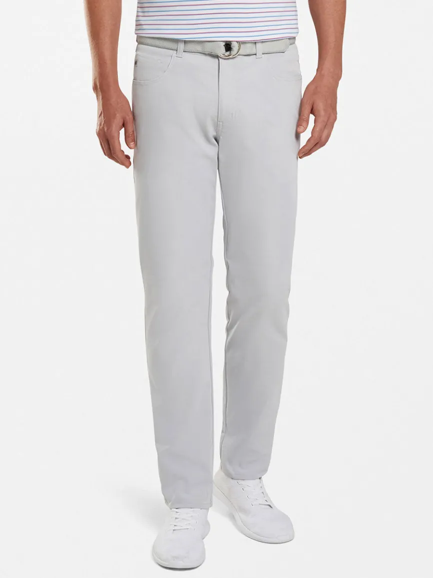 Peter Millar Performance Five-Pocket Pant in British Grey