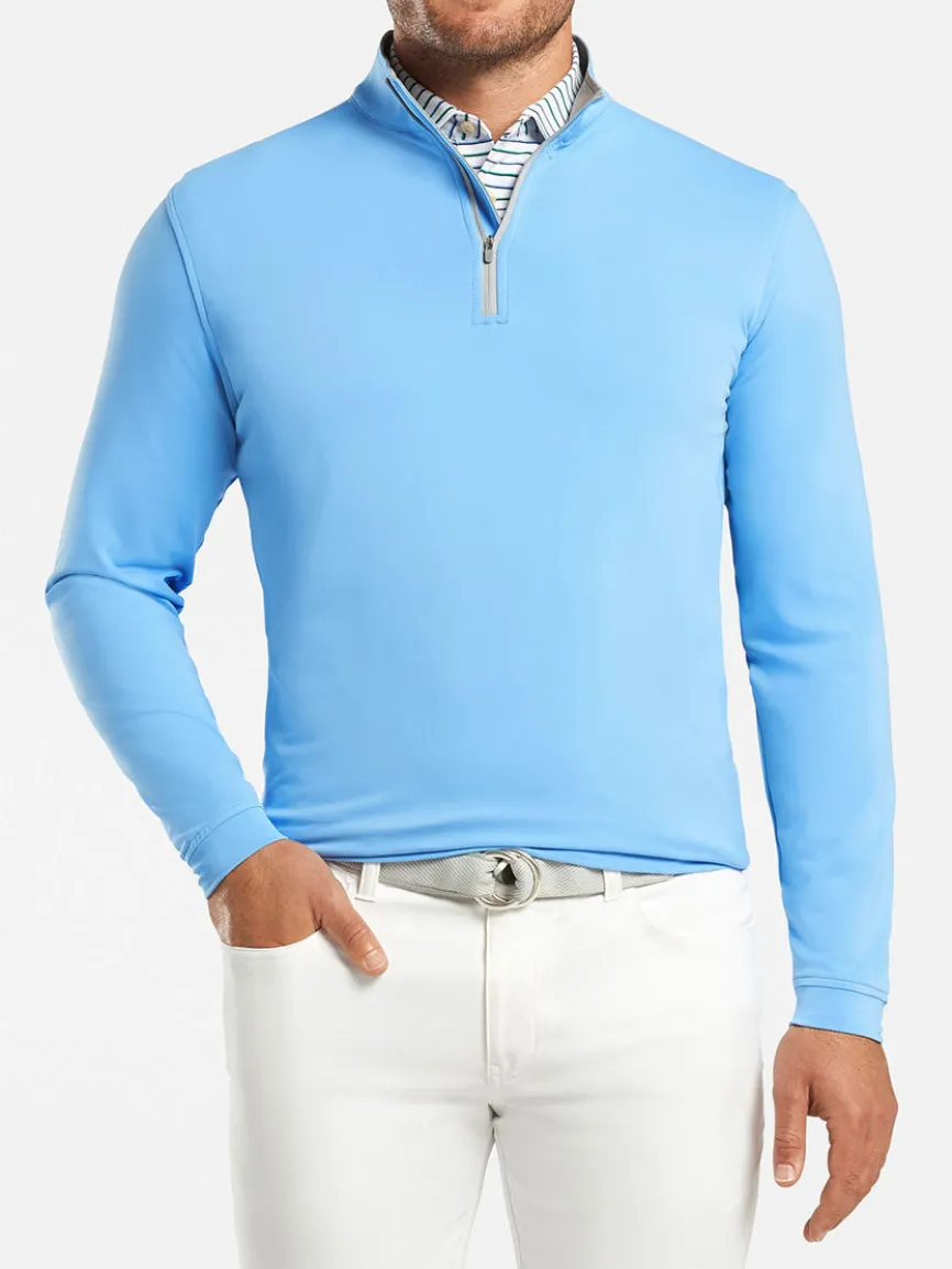 Peter Millar Perth Performance Quarter-Zip in Cottage Blue