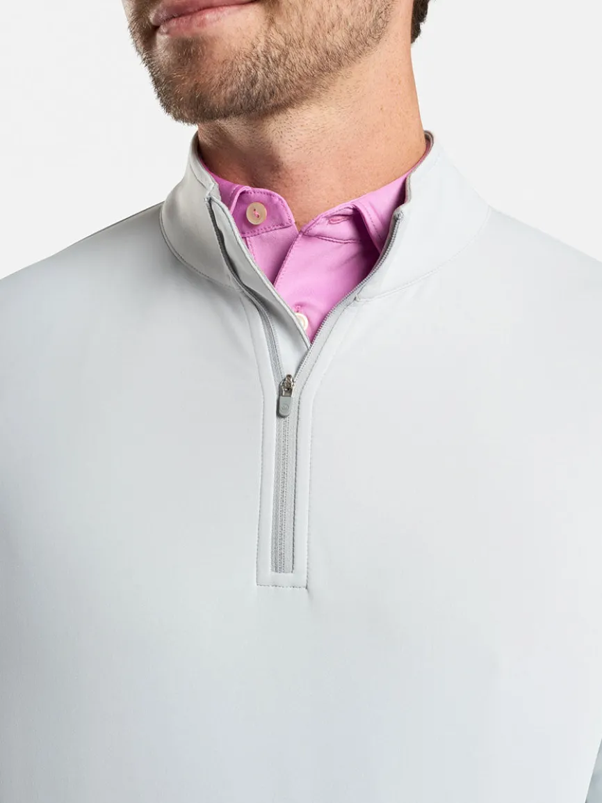 Peter Millar Perth Performance Quarter-Zip in British Grey