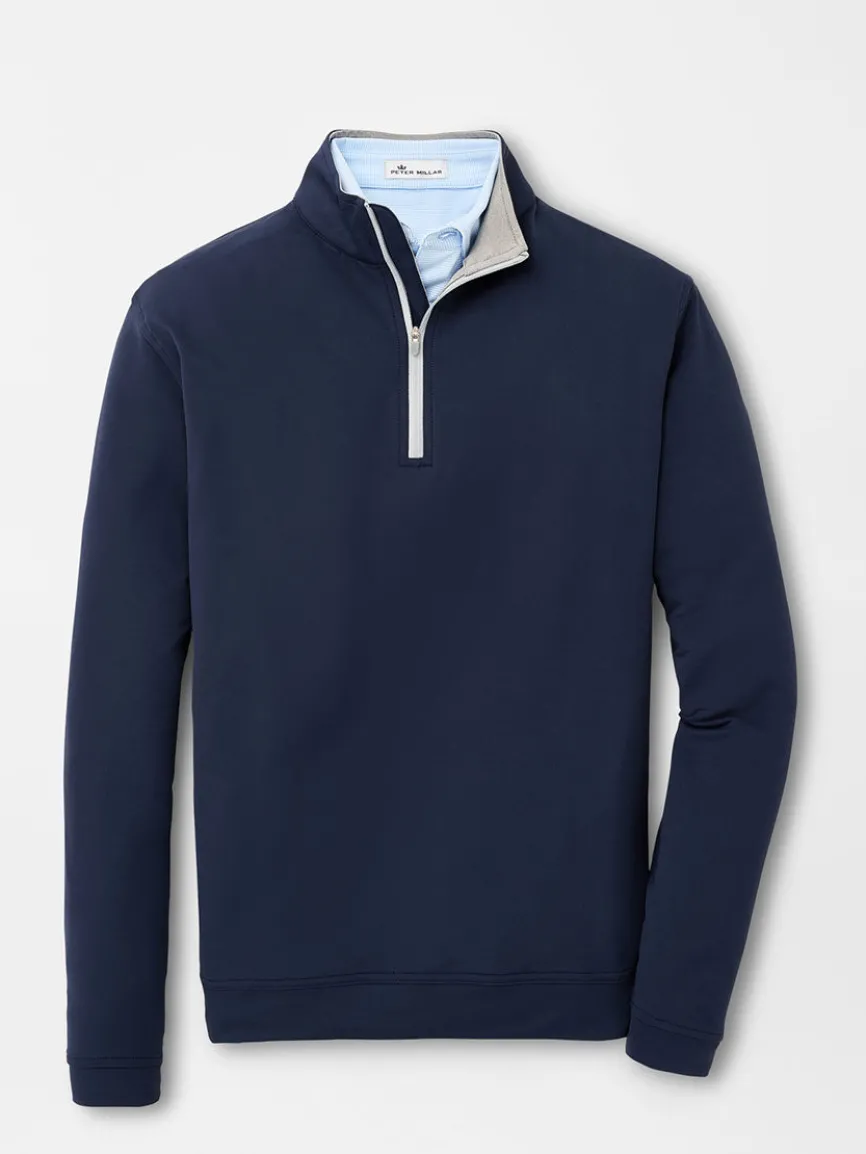 Peter Millar Perth Performance Quarter-Zip in Navy