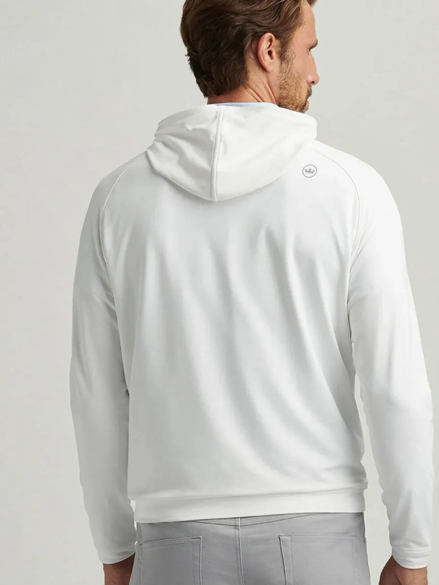 Peter Millar Pine Performance Hoodie in White