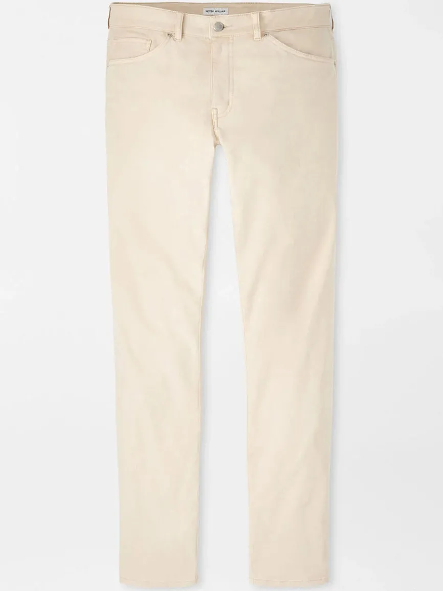 Peter Millar Signature Sateen Five-Pocket Pant in Sand