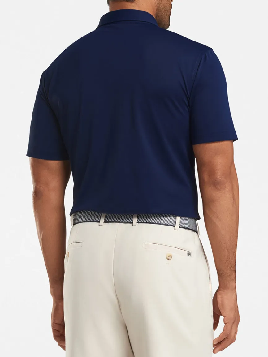 Peter Millar Solid Performance Mesh Polo in Navy