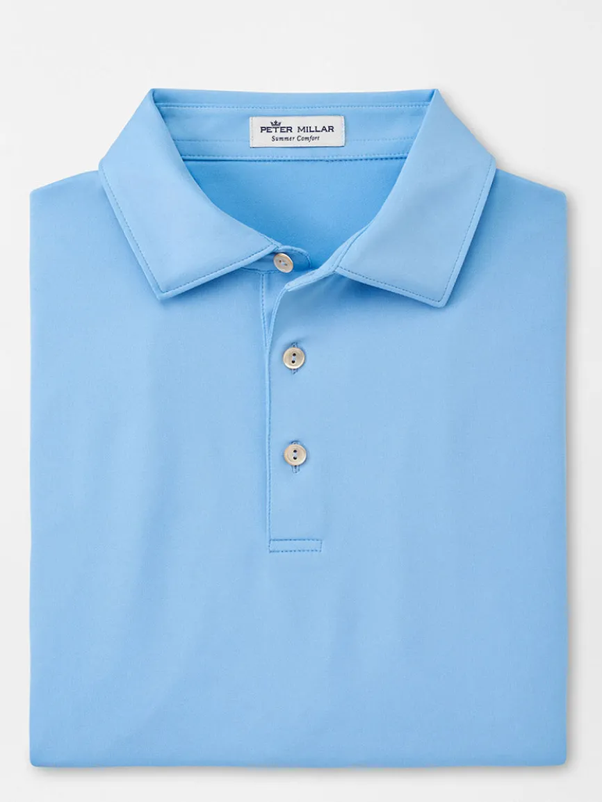 Peter Millar Solid Performance Jersey Polo in Cottage Blue [Sean Self Collar]