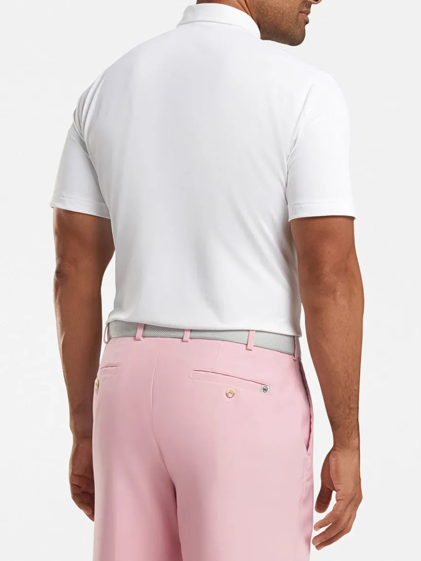 Peter Millar Solid Performance Mesh Polo in White