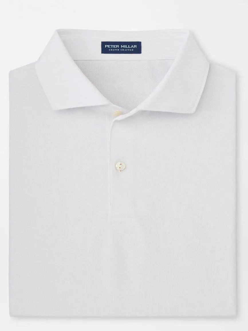 Peter Millar Soul Performance Mesh Polo in White