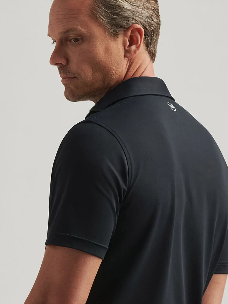 Peter Millar Soul Performance Mesh Polo in Black
