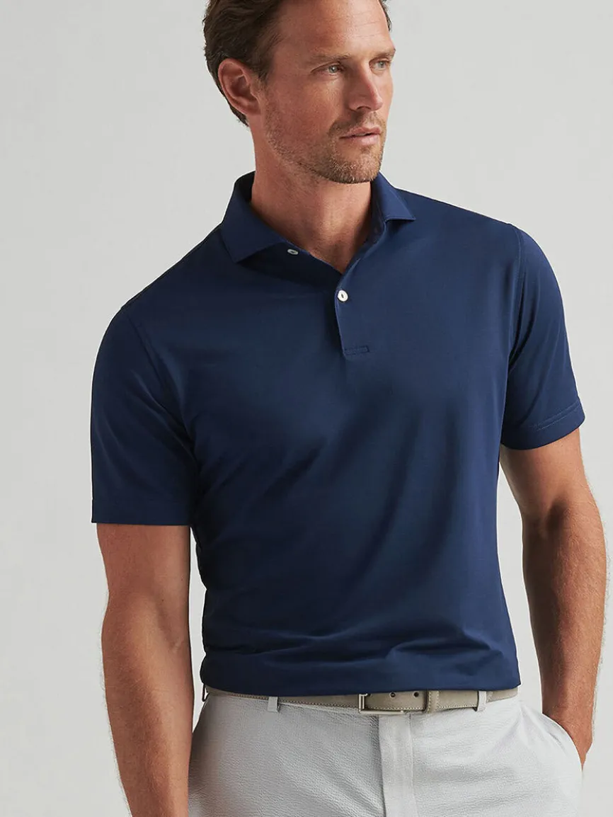 Peter Millar Soul Performance Mesh Polo in Navy
