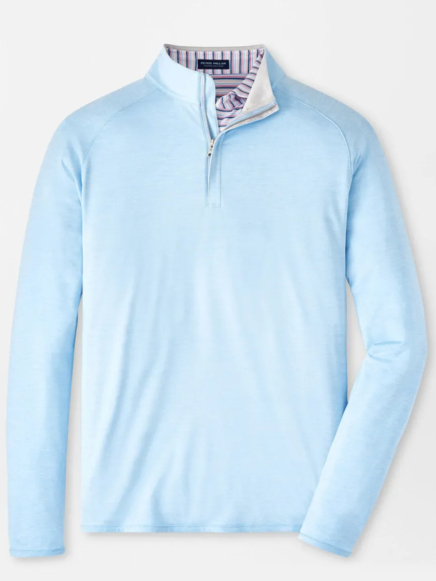 Peter Millar Stealth Performance Quarter-Zip in Blue Frost