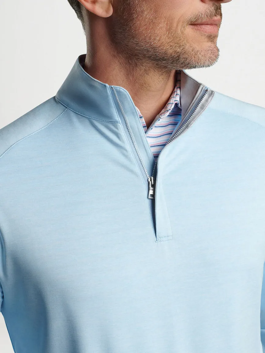 Peter Millar Stealth Performance Quarter-Zip in Blue Frost