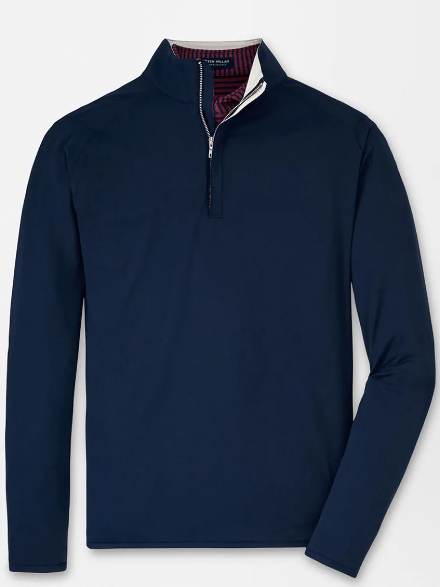 Peter Millar Stealth Performance Quarter-Zip in Navy