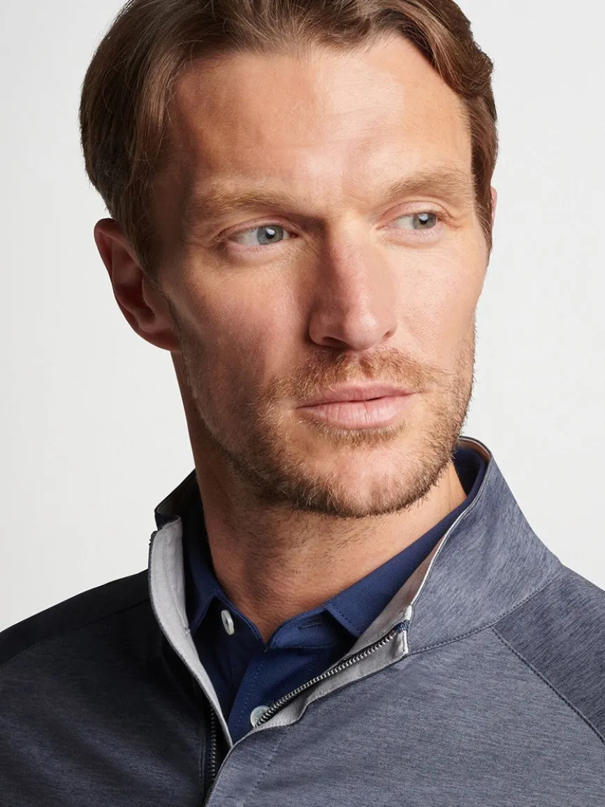 Peter Millar Stealth Performance Quarter-Zip in Steel