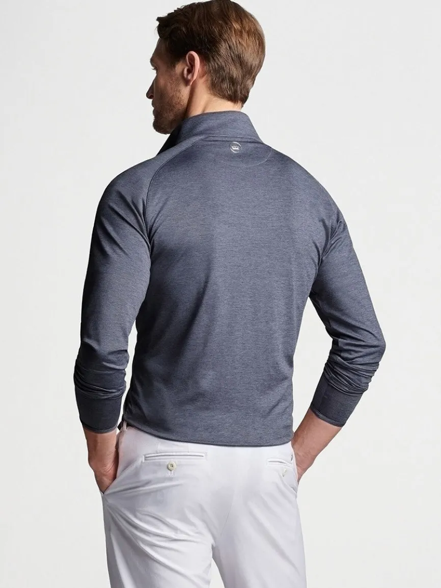Peter Millar Stealth Performance Quarter-Zip in Steel