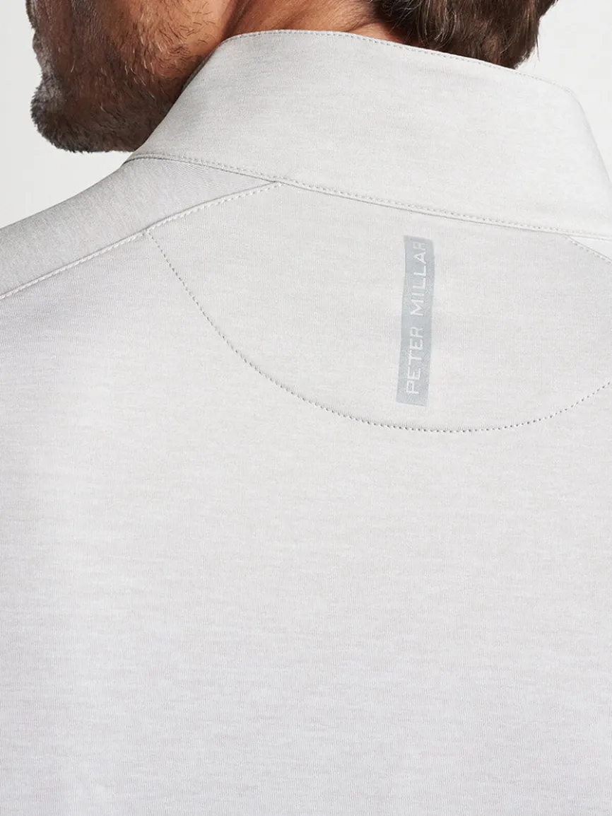 Peter Millar Stealth Performance Quarter-Zip in British Grey