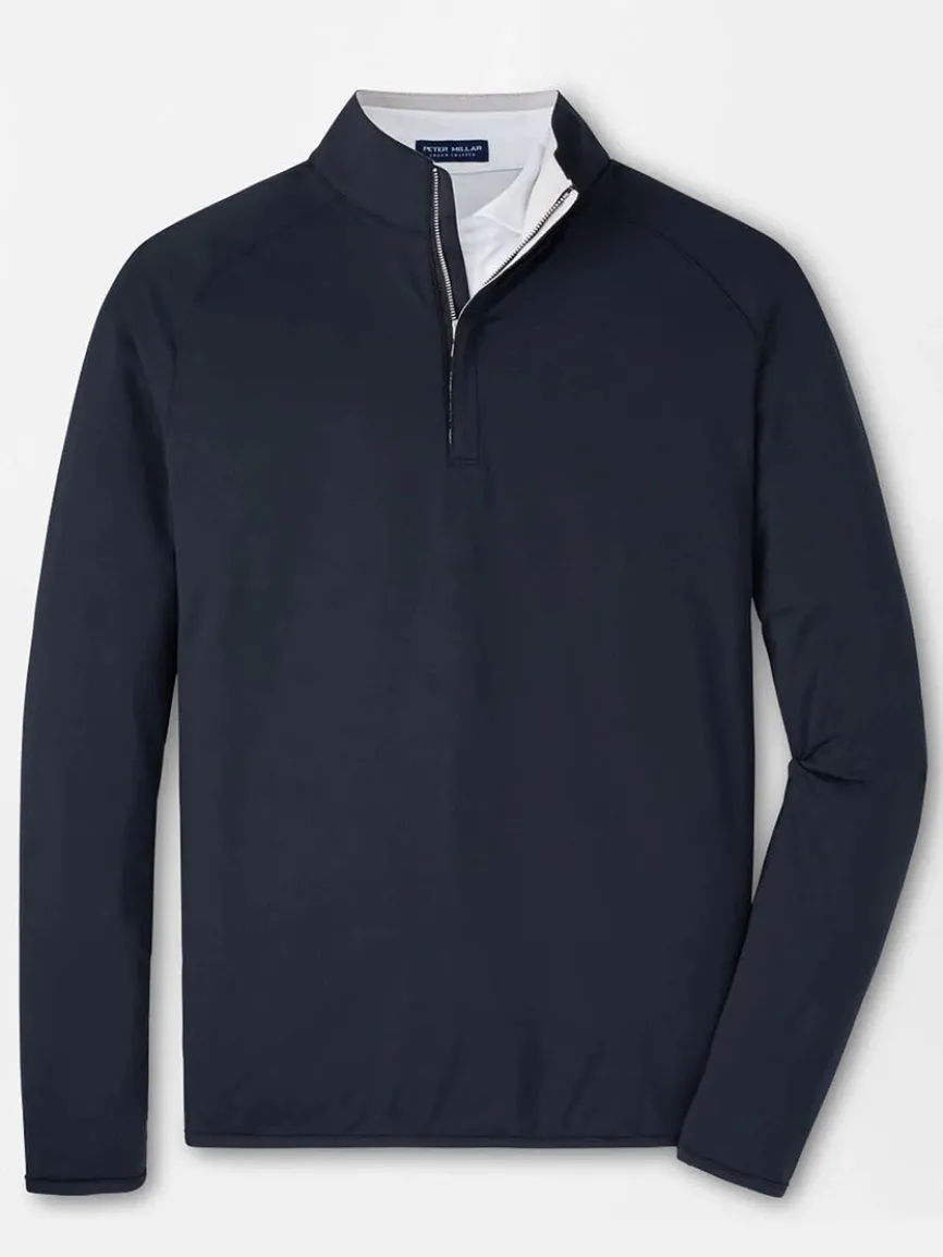 Peter Millar Stealth Performance Quarter-Zip in Black