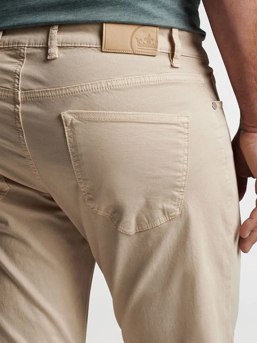 Peter Millar Wayfare Five-Pocket Pant in Stone