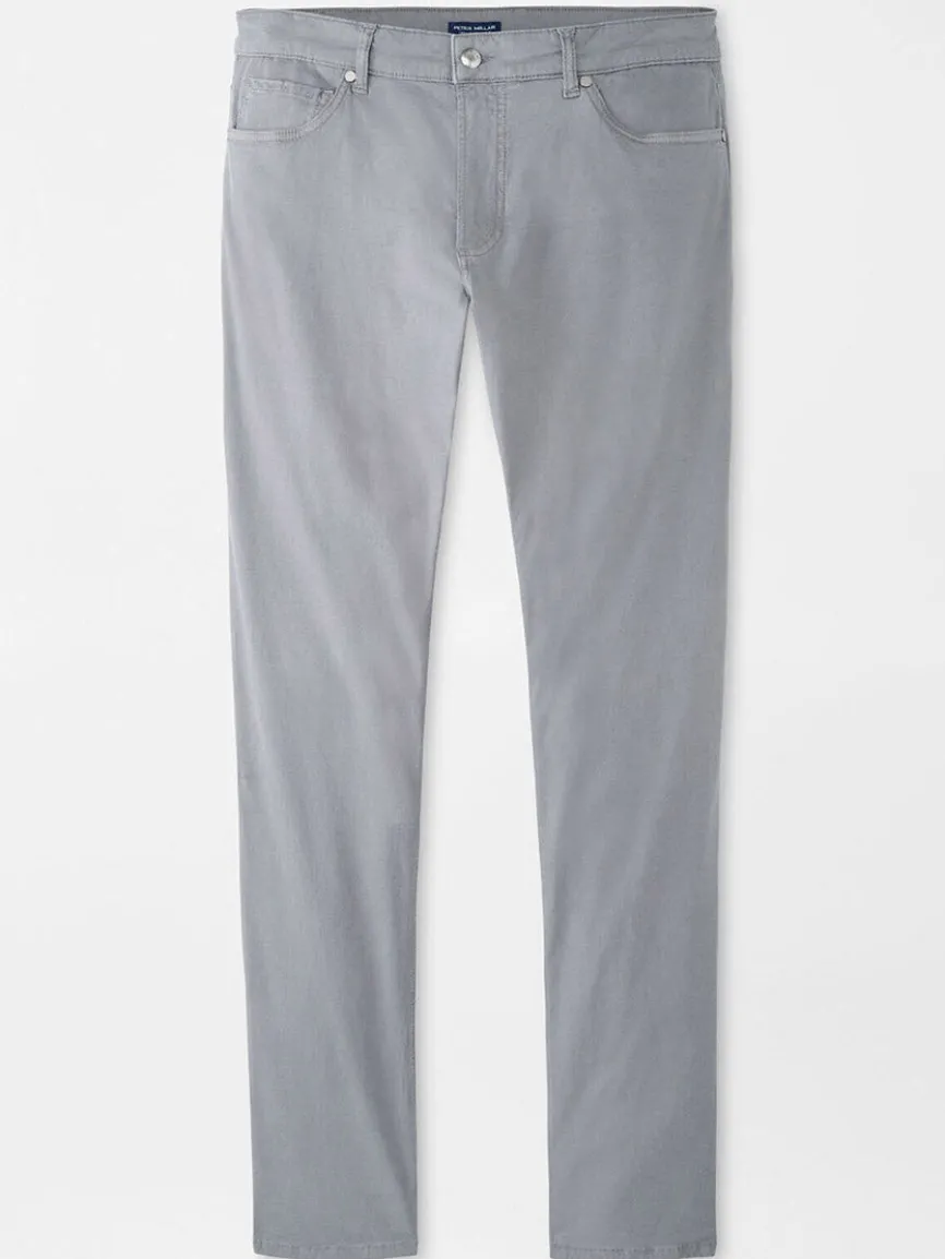 Peter Millar Wayfare Five-Pocket Pant in Classic Grey