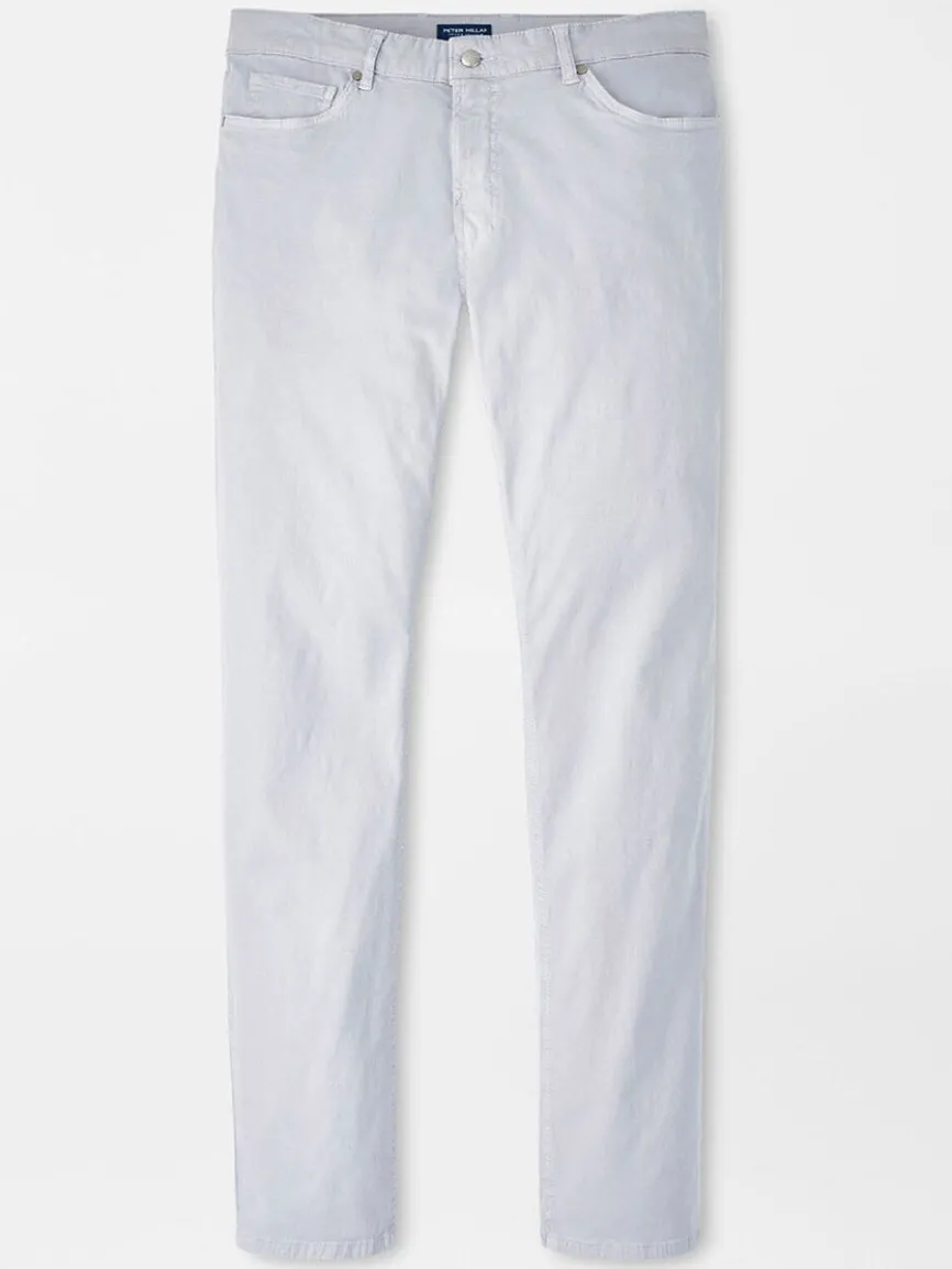 Peter Millar Wayfare Five-Pocket Pant in Platinum