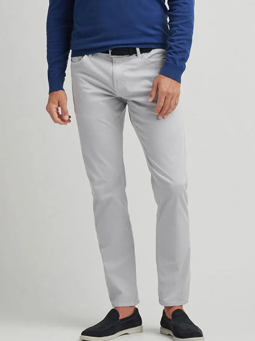 Peter Millar Wayfare Five-Pocket Pant in Platinum
