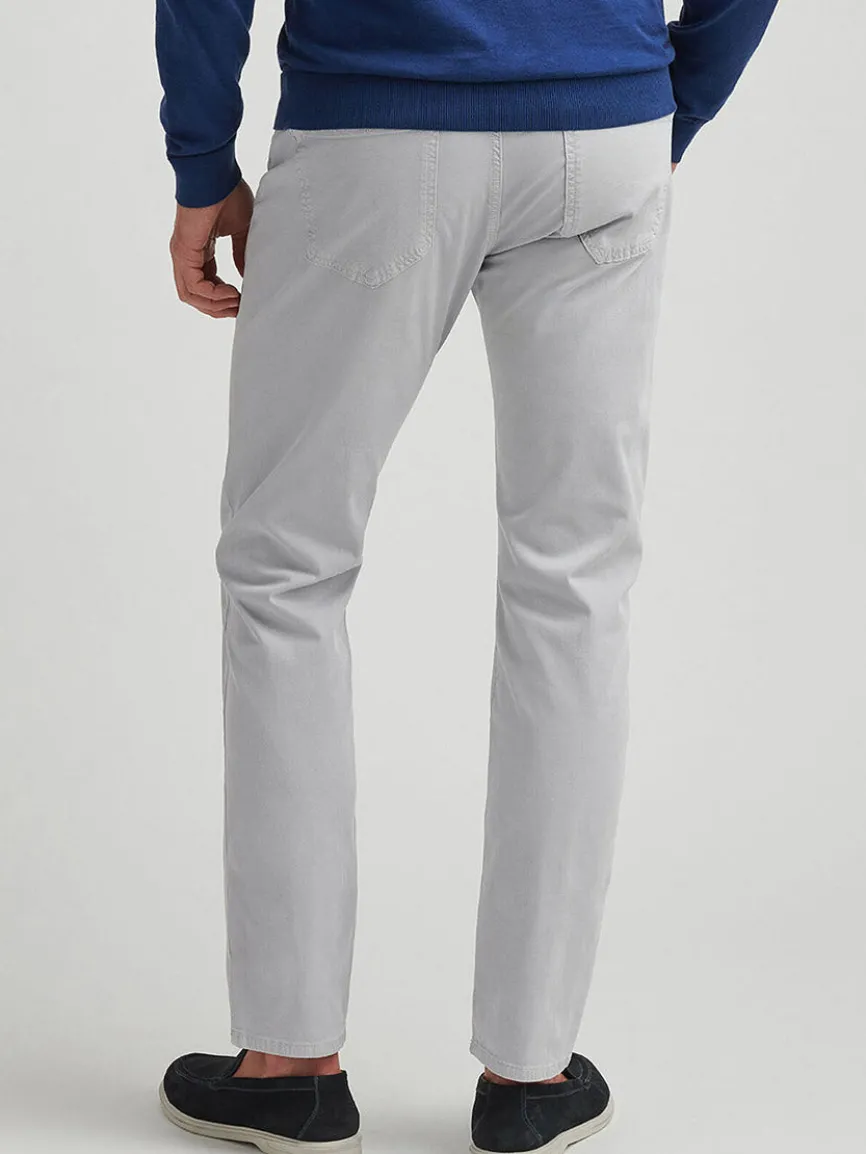 Peter Millar Wayfare Five-Pocket Pant in Platinum